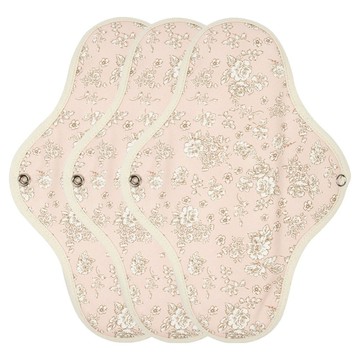 Weasley 防水棉布衛生棉 19 x 28cm 粉紅花朵  大型  3片  1組