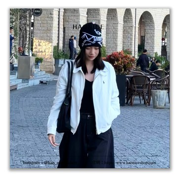 【HAO NICE】溫文儒雅Polo Ralph Lauren秋冬新品經典刺繡logo牛仔布 腰果花 拉鏈長袖外套 牛仔外套