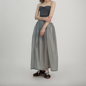 北歐design 微透皺感復古半裙