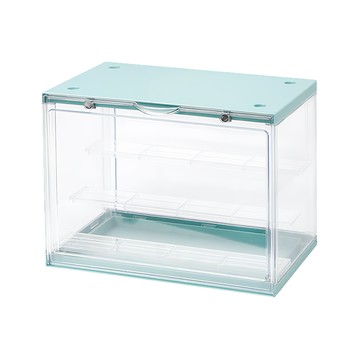 盲盒公仔樂高展示盒 階梯式三層設計 高透壓克力板 PS+ABS材質  30 x 23 x 17cm  1個