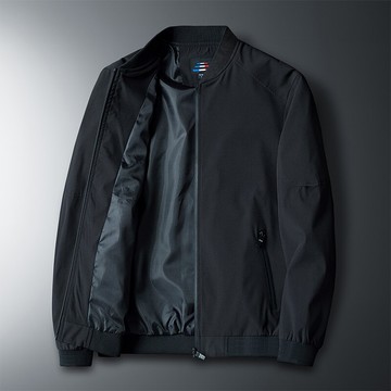 中年男裝爸爸春秋季裝休閑夾克外套加肥加大碼中老年人男士上衣服