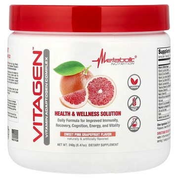 Metabolic Nutrition, VitaGen，甜粉紅葡萄柚味，8.47 盎司（240 克）