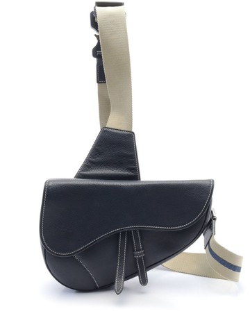 Christian Dior Pre-Owned - 2000s Saddle shoulder bag - men - Calf Leather - One Size - Blue