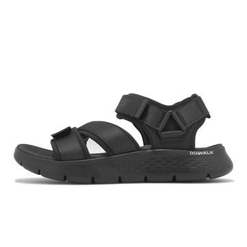 Skechers 涼鞋 Go Walk Flex Sandal 男鞋 黑 緩衝 輕量 魔鬼氈 涼拖鞋 229207BBK