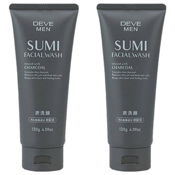 KUMANO 熊野油脂 DEVE去皮脂炭男洗面乳 130g  2件