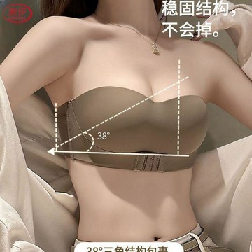 爆款無肩帶內衣無鋼圈防滑上託小胸聚攏無痕文胸跳舞專用抹胸