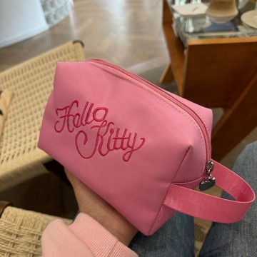 臺灣/現✨包包 旅行包 收納包 斜挎包雙面刺繡kitty化妝包