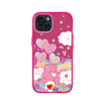 iPhone 15 Clear 粉漾桃 - Care Bears - Love-a-Lot Bear