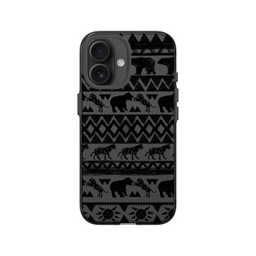 iPhone 16 Clear (相機按鈕) 酷墨灰 - 花生騷 WasangShow - 熊與豹