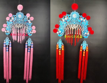 戲曲舞臺裝戲劇戲曲用品戲具盔帽小過梁宮女過橋宮女額子小過橋