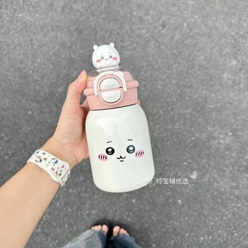 【臺灣-出貨】新款吉伊卡哇保溫杯ins便攜不鏽鋼女生高顏值可愛學生水杯DWF55