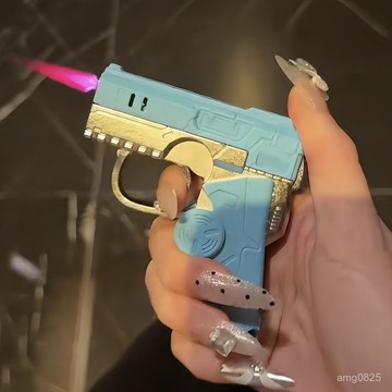 【臺灣-出貨】陀螺打火機 折疊打火機 槍型打火機 防風新款打火機 創意個性送男友禮物 炫酷解壓打火機 充氣網紅打火機 B