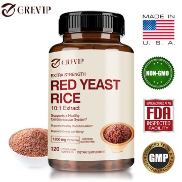 Grevip 特強紅麴米🛡 1200mg，10:1 萃取物🧪 - 60/120粒 美國製造