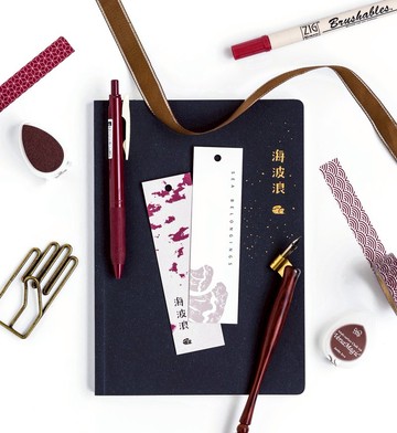 海波浪 海洋印象 書籤 紅潮影