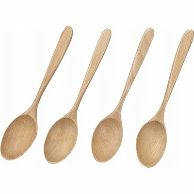 4本セット 木製 カレー スプーン ディナースプーン