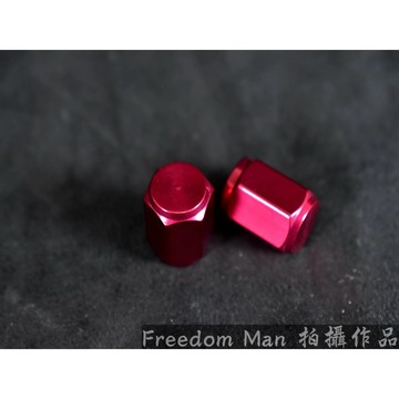 自由人 K&S 紅色 鋁合金氣嘴蓋 氣嘴蓋 氣嘴帽 風嘴蓋 風嘴頭 汽車 機車 皆可使用 一包兩顆