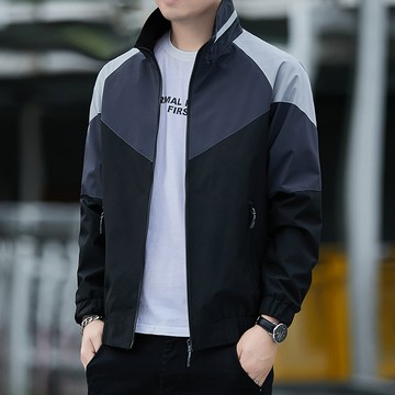 男士秋季薄款夾克 休閒運動外套上衣 男裝春秋薄款夾克外套