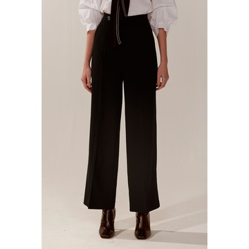 AVVJOY率性銀釦直筒西裝長褲寬鬆直筒褲版型搭配高腰設計修飾身形顯腿長衣櫥必備的一件西裝褲