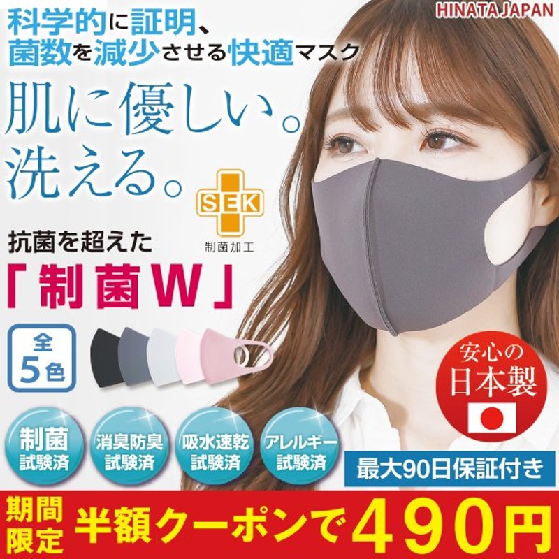 洗えるマスク 日本製 夏用 マスク 冷感 洗える 抗菌 抗ウイルス スポーツマスク 小さめ 大きめ 通販 Lineポイント最大0 5 Get Lineショッピング