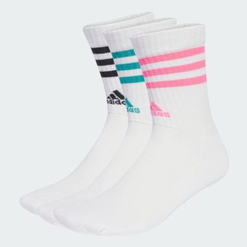 【adidas 愛迪達】 3-STRIPES 中筒襪 3 雙入 男/女 JW2765