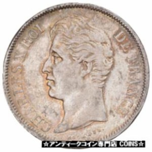 アンティークコイン Coin, France, Charles X, Francs, 1828, Marseille, AU Silver