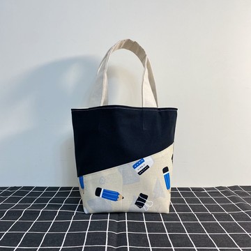 現貨手作鉛筆文具印花圖案餐袋便當袋小書袋