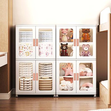 Mr.box  65面寬-新式摺疊雙門2層收納櫃-特大號