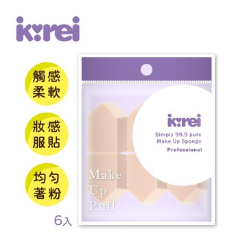I-Kirei職人專技粉撲-五角6入/SB-50P