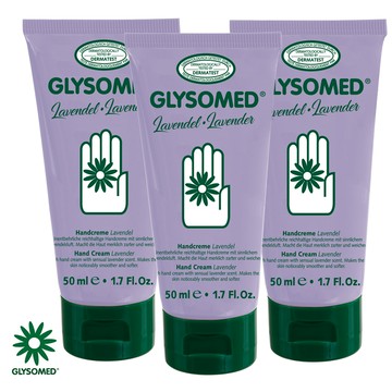 GLYSOMED葛妮絲 甘菊護手霜(滋潤型) 薰衣草香50ml*3【敏感肌適用】