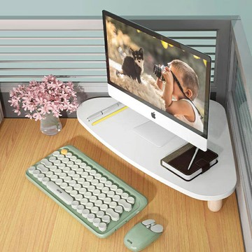 【現貨秒發】三角形電腦增高架桌面顯示器轉角收納置物架辦公桌桌上型電腦拐角支架 免運