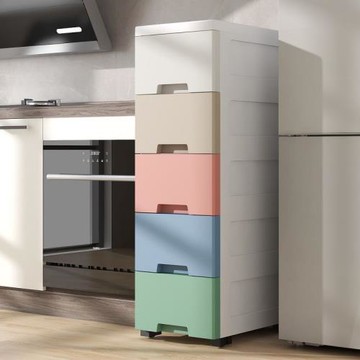 客廳置物架廚房夾縫柜落地玩具零食收納架移動洗手間衛生間收納柜