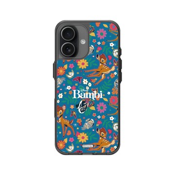 iPhone 17 Clear (相機按鈕) 酷墨灰 - 迪士尼-經典系列 Disney Classics - 小鹿斑比 Bambi - Flower Pattern