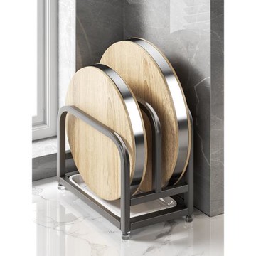 槍灰廚房砧板置物架刀架鍋蓋刀具勺一體收納架臺面筷子菜板放置架