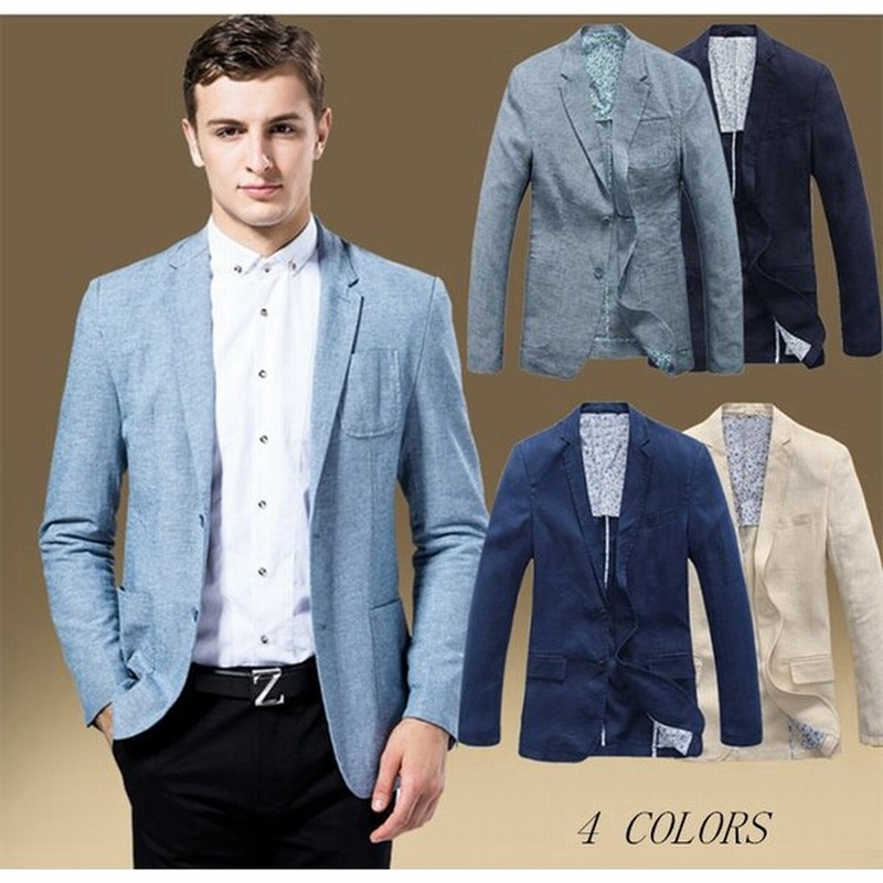 テーラード ビジネスジャケット メンズ 2ボタン 長袖ブレザー アウターコート 花柄無地 大きいサイズ細身 リネン麻綿 春夏秋冬 秋服冬服 通販 Lineポイント最大0 5 Get Lineショッピング