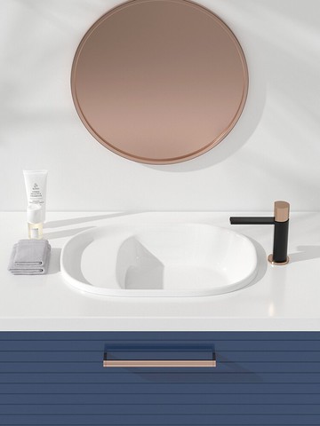 卡羅納衛浴 后現代簡約陶瓷臺上盆 白色圓形 浴室衛生間 小戶型