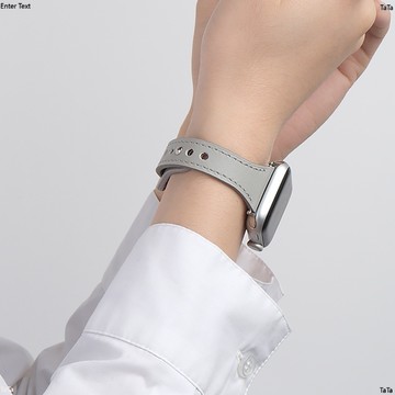 小蠻腰T型反扣真皮表帶 適用 apple watch 真皮錶帶 7代 6代 5/4代 SE 44mm 40mm 女士錶帶