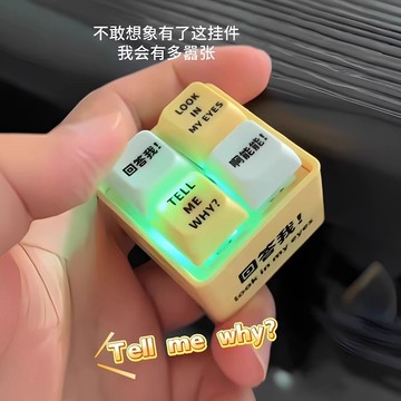 回答我按鍵回答我語音掛件會嘴替的發光玩具掛件上班解壓整蠱玩具 pm6271