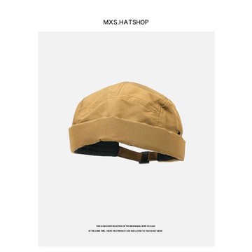 日式復古純色瓜皮帽男小眾阿美咔嘰嘻哈雅痞地主帽女英倫風水手帽