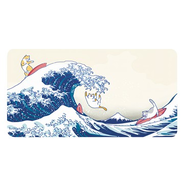 ekax 三合一多功能滑鼠墊 標準尺寸  神奈川沖浪喵  1個