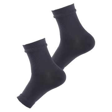 足健美襪品 萊卡護踝襪 2雙  均碼  黑色