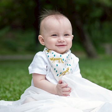 Organic B 有機比比  有機棉圍兜 豹的叢林圓舞