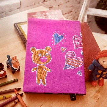 【GFSD】水鑽精品-熊愛北鼻馬卡龍系列書衣