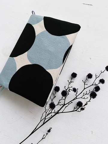 hairmo藍月手工書衣/書套-灰藍(筆記本/日記/手帳)