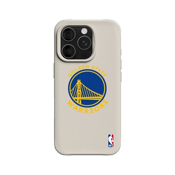 iPhone 16 Pro SolidX 貝殼灰 - NBA - Logo-金州勇士 Golden State Warriors - Light