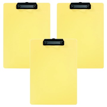 ABEL 力大牌 A4 輕量防水板夾  3個  暖黃色