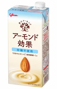 12 10まで限定ポイント2％増量 送料無料 グリコ アーモンド効果 砂糖不使用 1000ml 1L×1ケース 6本