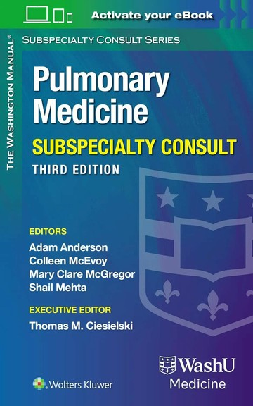 The Washington Manual Pulmonary Medicine Subspecialty Consult(Subspecialty Consult Series) (3版) Anderson 2026 LWW