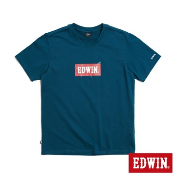 EDWIN 男款 光照魔術BOX短袖T恤(苔綠色)