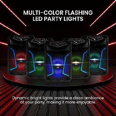 Pyle Portable Bluetooth PA Speaker System 800W Outdoor Bluetooth Speaker Portable PA System w  Microphone In, Party Lights, MP3 USB, FM Radio, Rolli