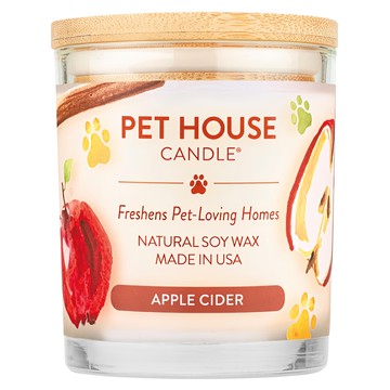 PET HOUSE 室內除臭寵物香氛蠟燭 蘋果西打 100%天然黃豆蠟 美國製 持續使用時間長達60小時以上  255g  1罐